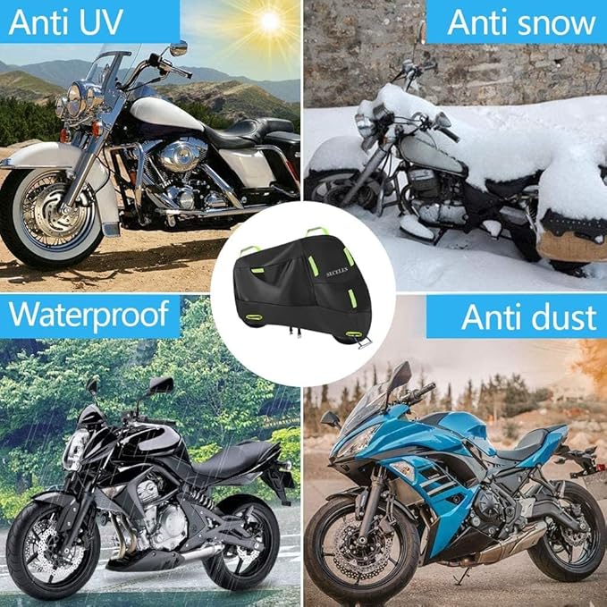 SECELES Honda Grom Cover, Moped Cover All-Weather Motorcycle Cover for Navi Monkey 125 Kawasaki Z125 pro TNT Moped Accessories (L: 74" x 37" x 43")