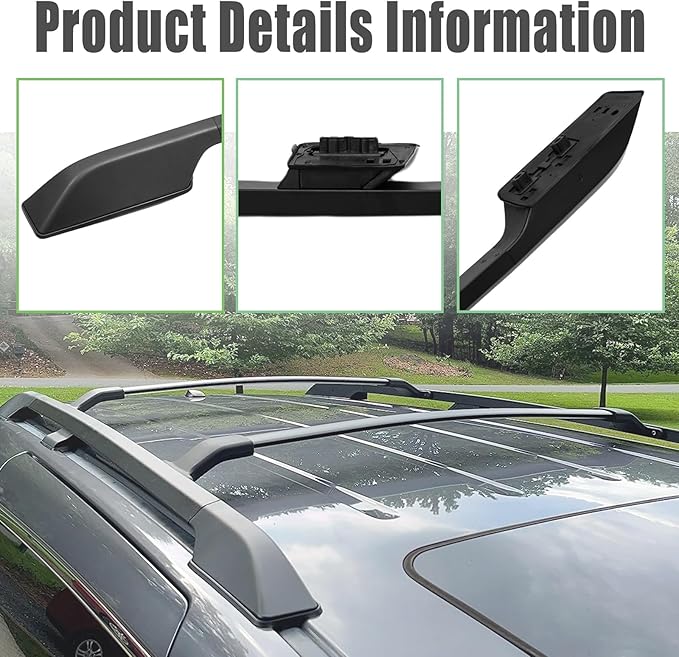 Roof Rack Kit Cross Bars Side Rails Fit for Honda Odyssey 2011 2012 2013 2014 2015 2016 2017, Rooftop Luggage Rack Roof Side Rail Crossbars, Load-Bearing Capacity 165 pounds, Black(4Pcs)