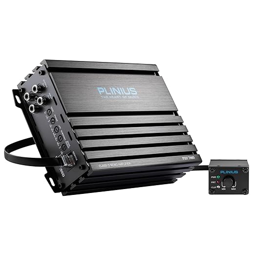 PLINIUS PHF700D car Audio Amplifier Monoblock Class D MOSFER 700 watts RMS Remote Subwoofer Level Control