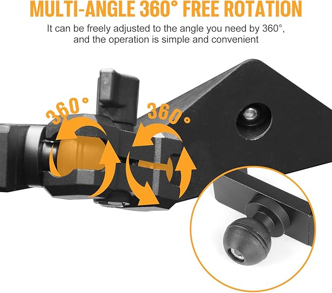 FUNY Dashboard Left Side Phone Holder Mount Compatible with 2023 2024 2025 Chevrolet Silverado & Gmc Sierra 1500, Anti-Shake Stabilizer Custom Adjustable Cell Phone Holder, Aluminum Alloy
