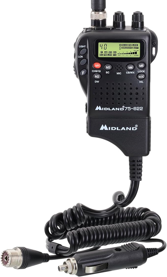 Midland 75-822 Handheld CB Radio & Mobile CB Radio – Walkie Talkie with 40 Channels, NOAA Weather Alerts, Long Range, Compatible with CB Antennas | Walkie Talkie with 40 Channels, NOAA Weather Alerts, Long Range, Compatible with CB Antennas