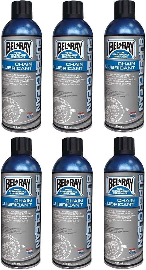 Bel-Ray Super Clean Chain Lube - 400ml. Aerosol 99470-A400W (6 PACK)