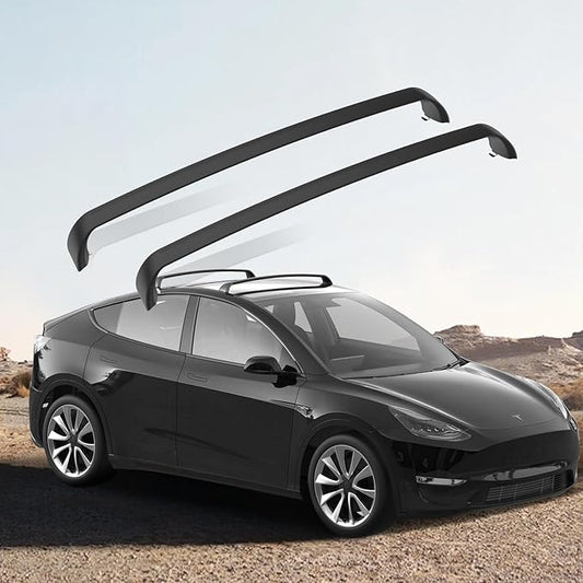 Lockable Roof Rack Crossbars for Tesla Model Y 2020-2024 | No Drill Noiseless Aluminum Cargo Bars | Luggage Kayak Bike Ski Roof Rack Carrier