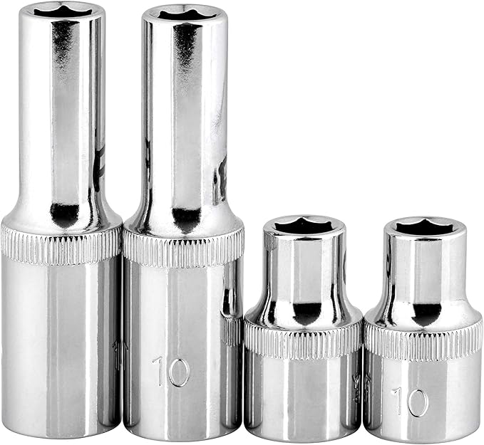 BRAZEN 10mm Socket Four Pack (1/2" Drive, Multi-Type)