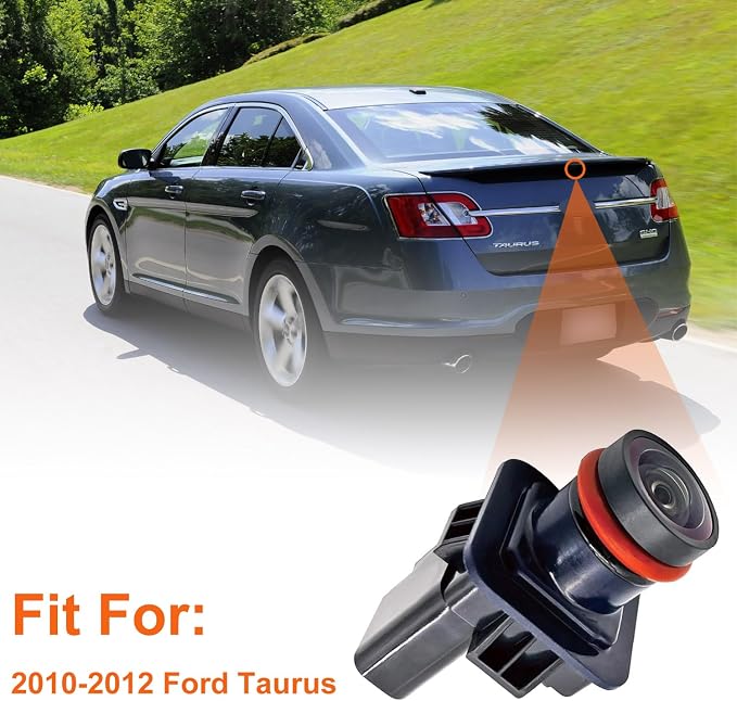 Car Rear View Back up Camera HD Fit for Ford Taurus 2010 2011 2012, Park Assist Backup Camera Safety w/Reverse Trajectory Replace OEM# AG1T-19G490-AA AG1Z-19G490-D