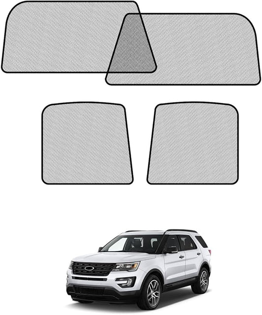 Car Window Shades for Ford-Explorer(2011-2019),4 Pack Car Window Cover for Baby Sun Shade Blocker Breathable Mesh,Reduce UV Rays & Heat Insulation Privacy Protection for Camping, Travel, Sleep