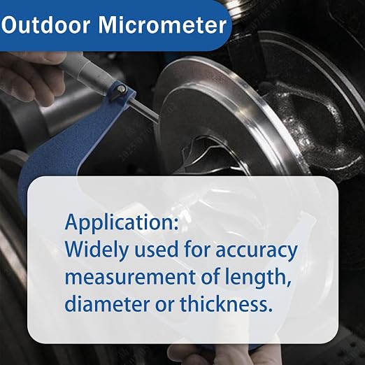 WFLNHB 4Pcs 0-4 Inch 0.0001 Inch Outdoor Micrometer Set Accuracy Carbide for Accuracy Measurement Work