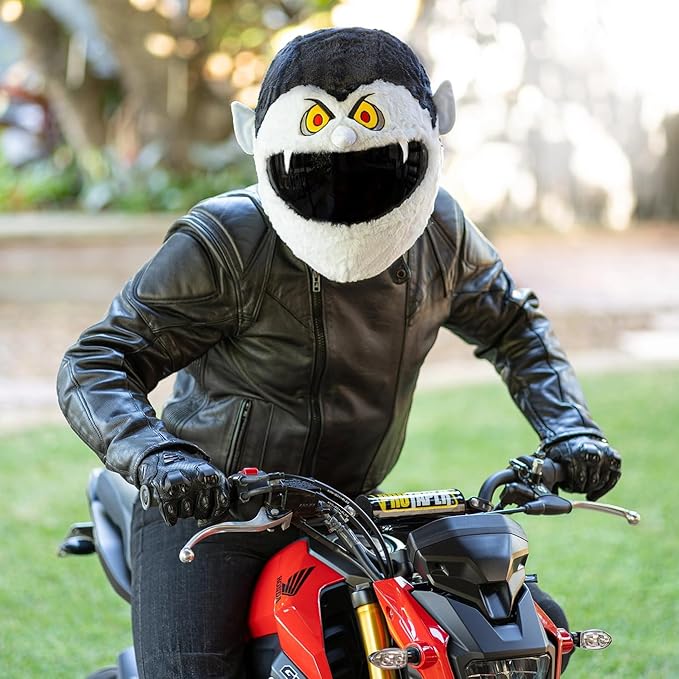 Moto Loot Helmet Cover for Motorcycle Helmet, Fun Rides and Gifts (Cover Only. Helmet Not Included) - Vampire