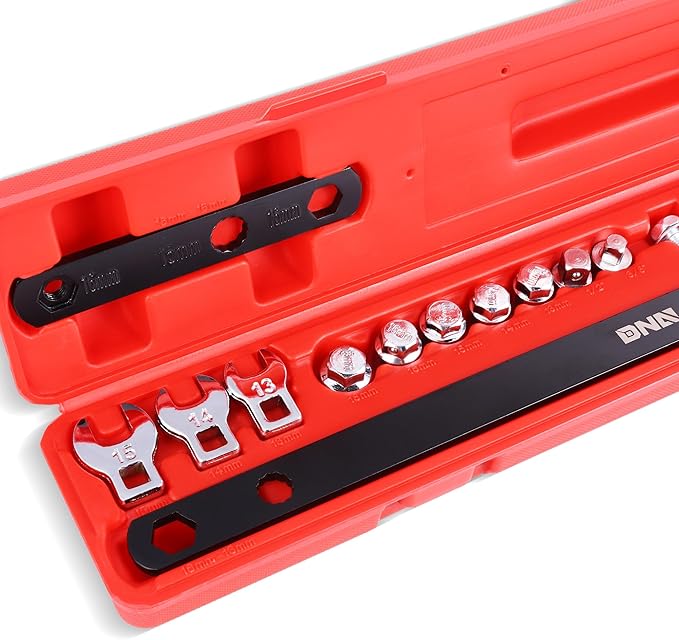DNA MOTORING 16pc Serpentine Belt Tool Set, Install Remove Serpentine Belts For Spring Loaded, With Case, TOOLS-00539