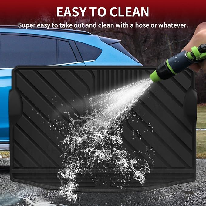 LASFIT Cargo Mat for Subaru Impreza & Crosstrek 2026 2025 2024, All Weather TPE Custom Fit Easy Clean Durable No-Curling Car Trunk Mat for Crosstrek & Impreza 2026 2025 2024 Cargo Liner,Black