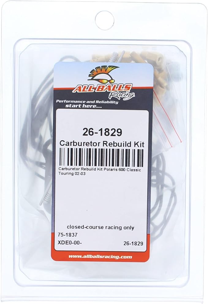 All Balls Racing 26-1829 Carburetor Rebuild Kit Compatible with/Replacement For Polaris 600 Classic Touring 2002-2003