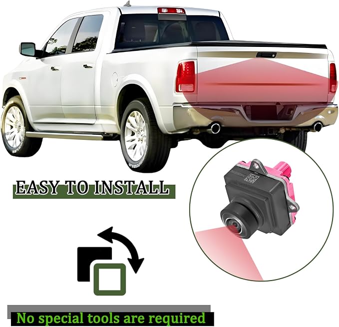 04672735AB 04672735AD Rear View Camera Compatible with Dodge Ram 2500 3500 6.4/6.7L 2019-2023,Reverse Backup Camera Assist Camera Reversing Camera