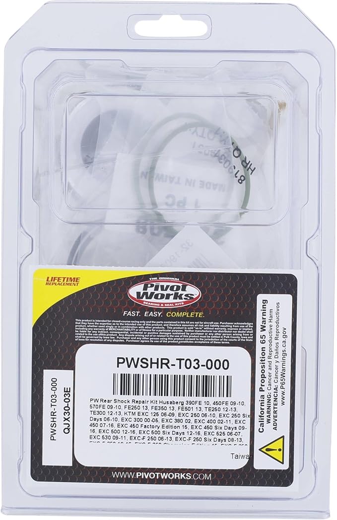 Pivot Works PWSHR-T03-000 Shock Repair Kit, Red