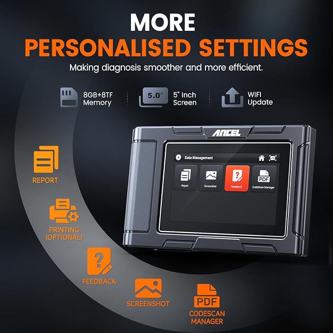 ANCEL Heavy Duty Truck Scanner HD3300 Plus+, D.P.F Reset/Force Regen, Full System Truck Scanner for Detroit, Cummins, Caterpillar, Paccar, Volvo Engine & Commercial Trucks, Lifetime Free Update