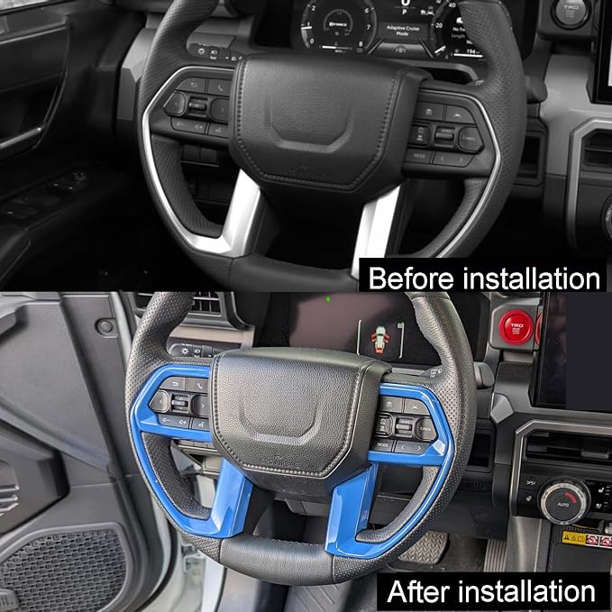 for Toyota Tacoma 2024 2025 2026 for 4Runner 2025 2026 Interior Accessories Gear Shift Knob Head Cover & Steering Cover ABS Decorative Frame Trim