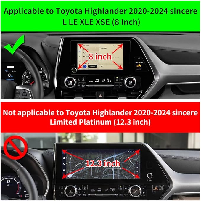Magsafe Car Magnetic Phone Mount for Toyota Highlander 2020-2026 L LE XLE XSE [only for 8 inch Touch Screen] Auto Accessories Best Cellphone Holder Fast 15W Wireless Charger Cell Phones Stand