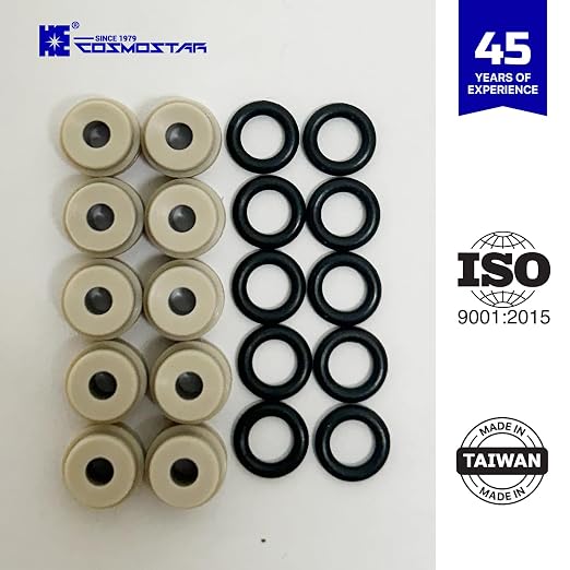 Cosmostar High-Performance Polymer Durable Side Seals with O-Ring for Fusion Air Purge Gun (277298, 246348, 248128) (10 Sets)