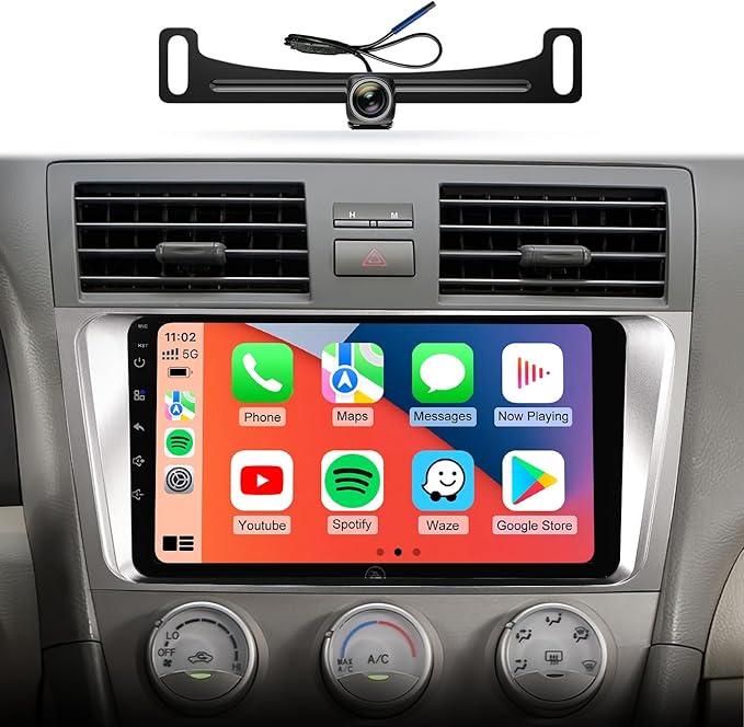5G WiFi Android Car Stereo for Toyota Camry 2006 2007 2008 2009 2010 2011, 9 Inch IPS HD Touch Screen Car Radio Wireless CarPlay Android Auto, GPS FM/SWC Bluetooth 1080P Backup Camera