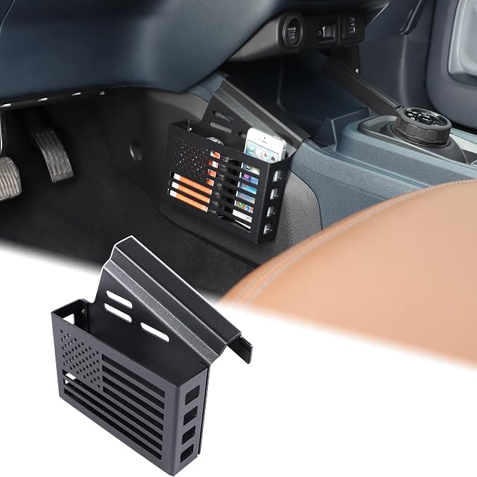 Aunginsy Center Console Left Side Gear Shift Storage Box Basket Compatible with Ford Maverick 2022-2025 Center Console Organizer Tray Side Gear Shift Armrest Storage Box Basket Interior Accessories