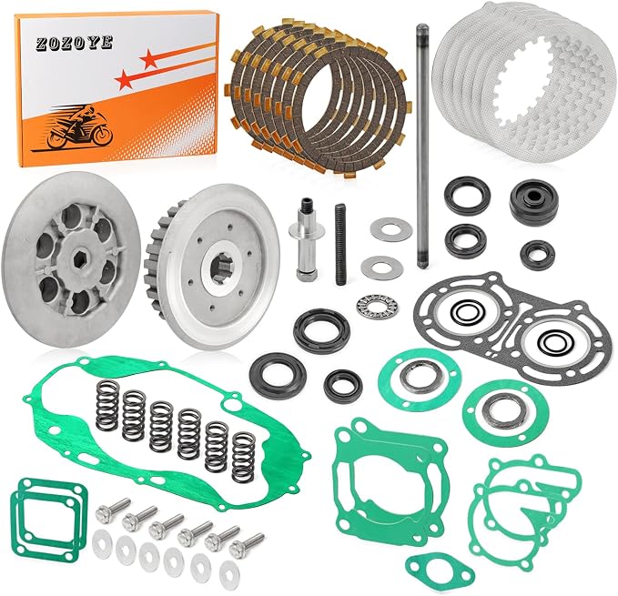 Banshee 350 Clutch Kit & Center Inner Hub & Outer Pressure Plate For Yamaha YFZ350 1987-2006 Heavy Duty Springs Kit & Complete Gasket Seal Clutch Push Rod