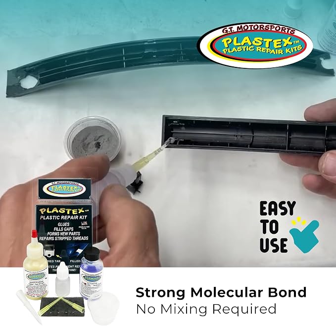 Plastex Plastic Repair Kits - Easily Glue, Repair or Remake Broken Plastic, Fiberglass, Wood & More! (Standard Yellow Kit)
