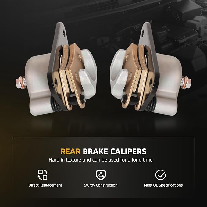 Rear Brake Calipers Fit for Polaris Ranger XP 1000 Fit for General XP 1000 2018-2024, Replace OE# 1912815 1912816 1912817
