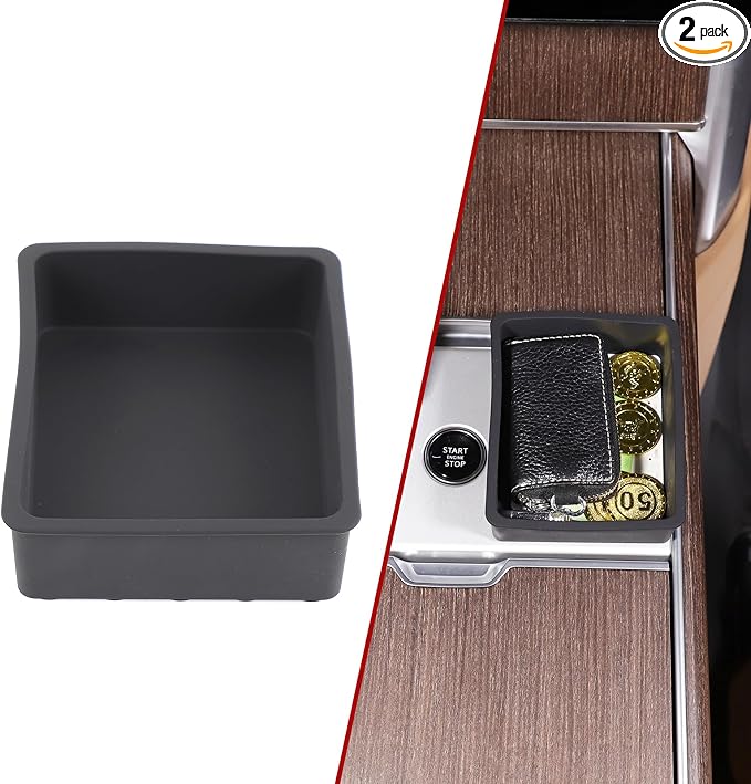 Gear Shift Storage Box Compatible with Land Rover Range Rover Vogue L460 2024 2025 2026 Center Console Gear Shift Panel Silicone Storage Box Organizer Tray 1PCS