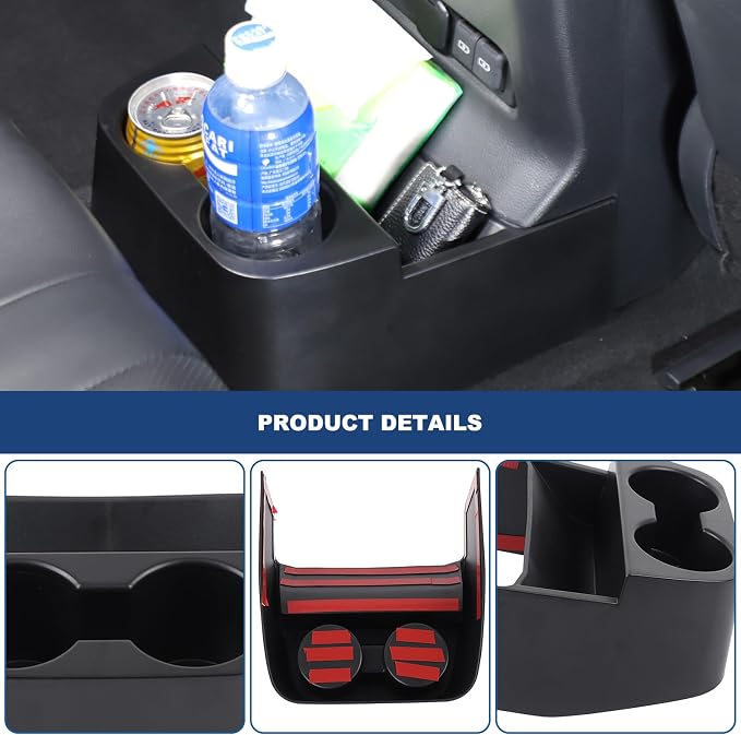 Rear Console Cup Holder Storage Box Compatible with Toyota Land Cruiser 250 Prado J250 LC250 2024 2025 2026 Accessories, Rear Air Vent Cup Holder Organizer Box