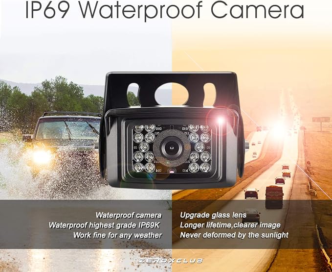 Wireless Single Rear View Camera Only for ZEROXCLUB W01 and WX02 System (HD★ Ver.)