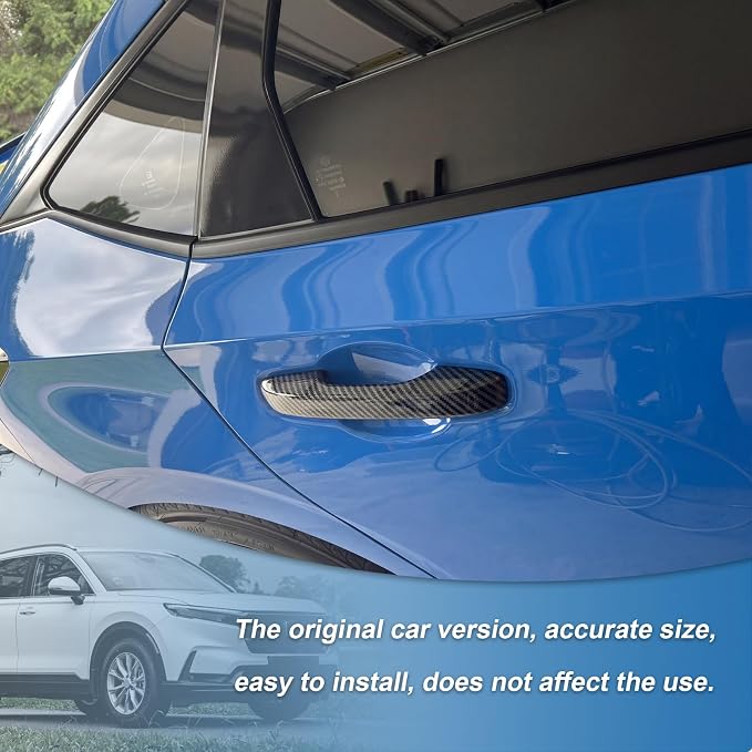 Carbon Fiber Exterior Door Handle Cover Compatible with 2023-2026 Honda CR-V CRV, Outside Door Handle Protector for Honda Civic Accord CR-V HR-V Acira Integra ADX
