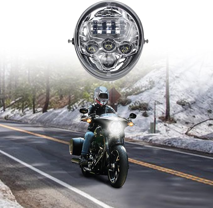 Chrome LED Protector Headlight Fit for Harley Davidson V-Rod VRod VRSCA VRSCF