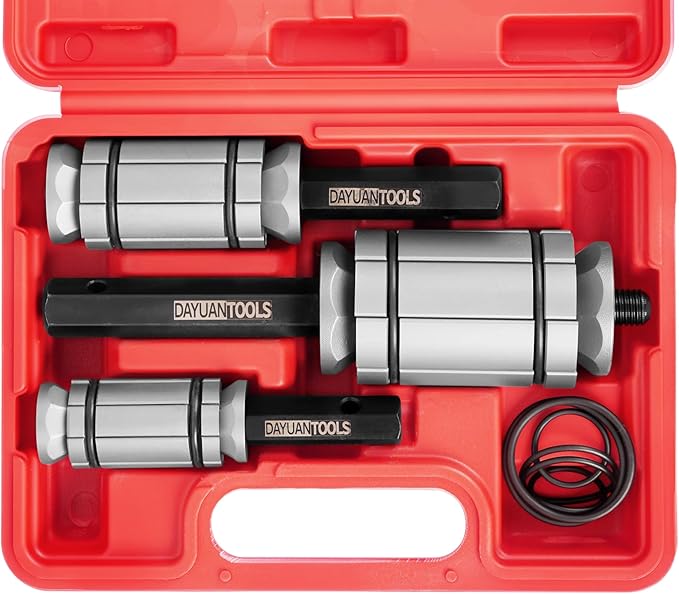 DAYUAN 3 Pcs 1-1/8'' to 3-1/2'' Exhaust Pipe Expander Tool Set, Tail Pipe Spreader Kit Compatible with Most Vehicles and Trucks