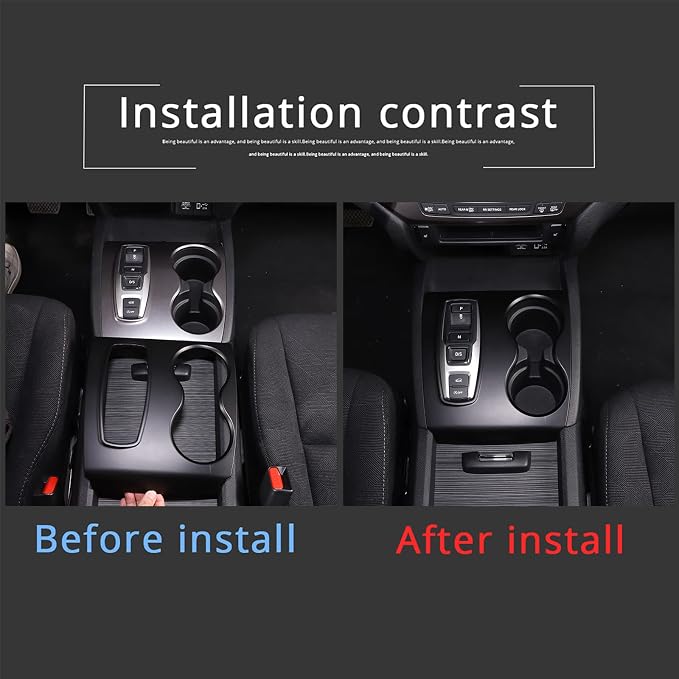 for Honda Pilot 2016-2022/ Ridgeline 2020-2023/ Passport 2019-2023 Center Console Organizer Tray & Gear Shift Panel Cover Trim