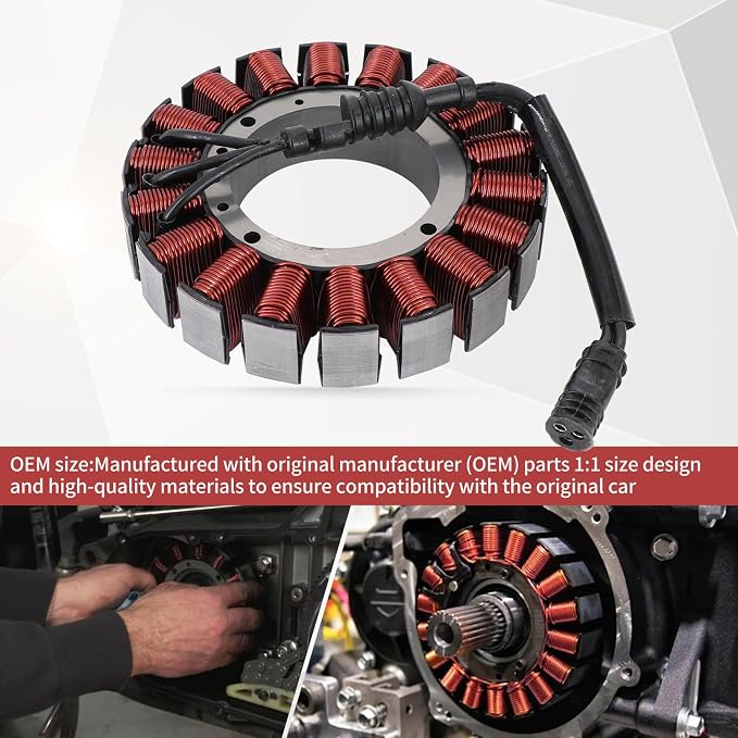30017-08 Stator Coil Compatible with Harley Davidson Dyna Heritage Softail Fat Boy 2008-2017 30017-08A