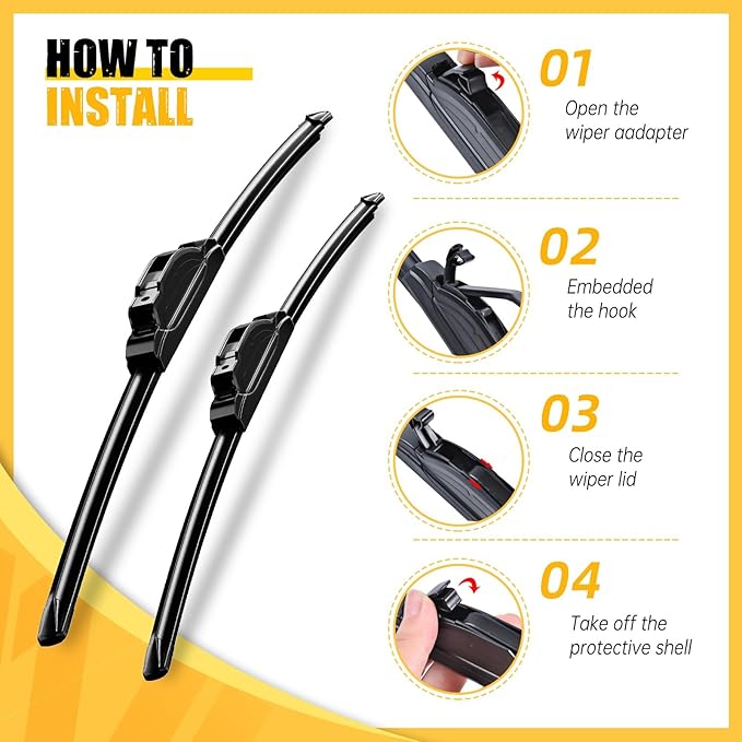 MIKKUPPA 24"+18"+13" Windshield Wiper Blade Replacement for Chevy Equinox 2018 2019 2020 2021 2022 2023 Original Equipment All-Season Front Rear Wiper Blade Set (Set of 3)