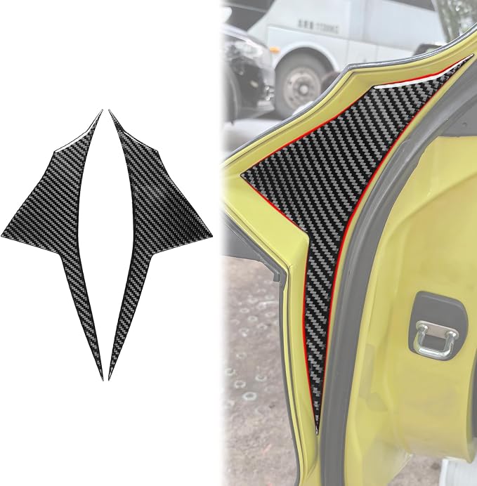 Real Carbon Fiber Side Door Panel Trim Compatible with Corvette C8 2020-2026, Interior Decor Sticker Accessories