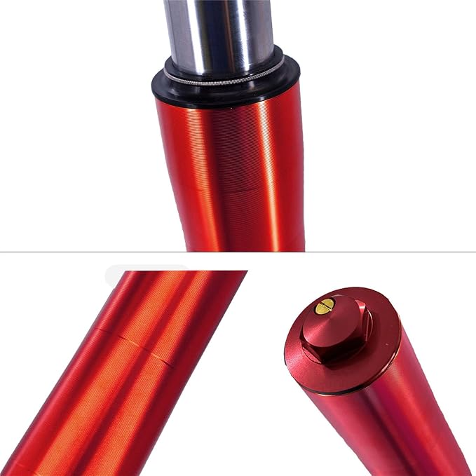 Front Inverted 630MM Fork 45MM/48MM with Shock Protector Cover for Chinese Dirt Pit Bike CRF KLX (Red-12mm Alxe)