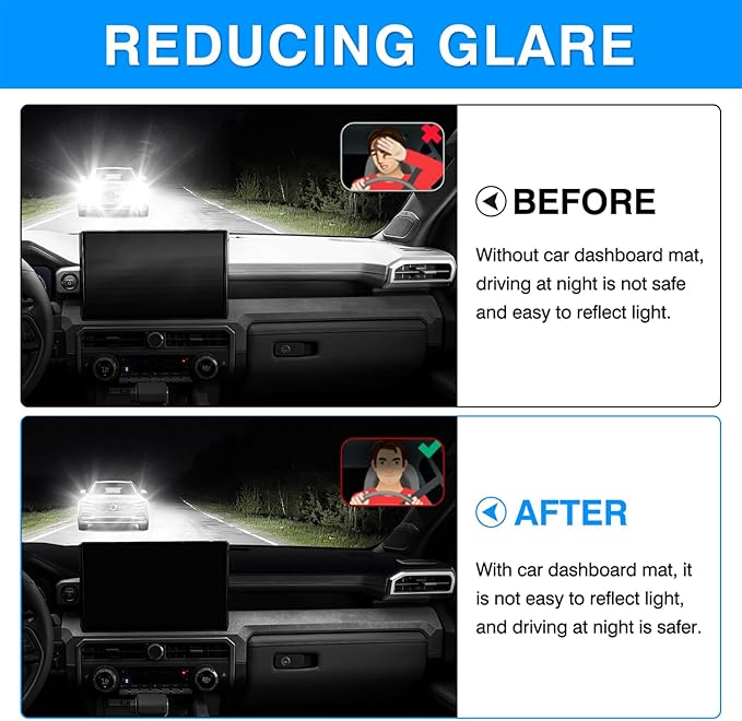 Autorder Dashboard Cover Mat for 2024 2025 2026 Toyota Tacoma / 2025 Toyota 4runner Accessories Dash Cover Upgrade Velvet Dash Mat UV Rays Protector