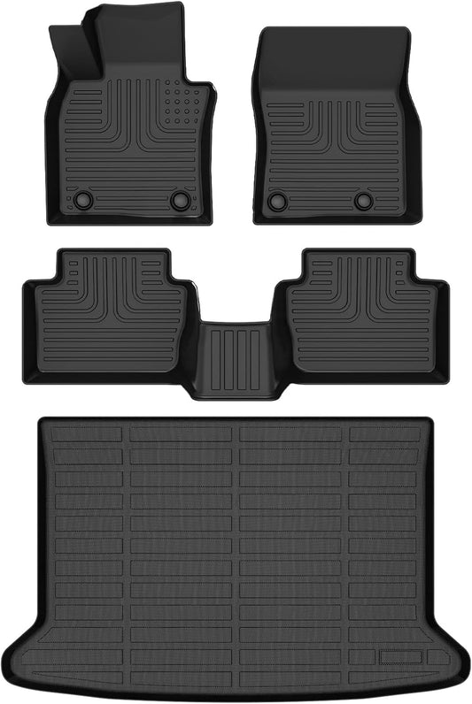 All Weather Floor Mats and Cargo Liners Set Fit for Mazda CX-30 2020-2024 2025 TPE Car Mats Waterproof Anti-Slip Rubber Trunk Liners CX-30 Accessories