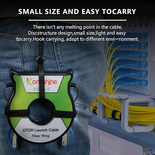 FTTH Launch Fiber Cable SC UPC to LC UPC Connectors OTDR Launch Cable Box Multi Mode MM Fiber 62.5/125um for 500 Meters Fiber Optic Dead Zone Eliminator Used with Optical OTDR