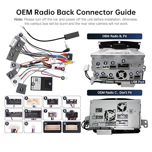 16PIN Car Radio Wiring Harness for Honda CR-V 2013-2014 2.4L, Aftermarket Stereo Wire Harness with Radio Antenna Adapter Support Original Steering Wheel Control, Backup Camera, USB