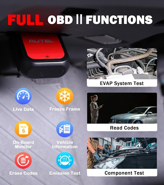 Autel OBD2 Scanner Autel MaxiAP AP2500 Bluetooth Code Reader Oil Reset TPMS BMS Reset All-System Code Read/Clear 45+ Car Brands Work with Android/iOS Upgrade AL329 AP200 AP200H
