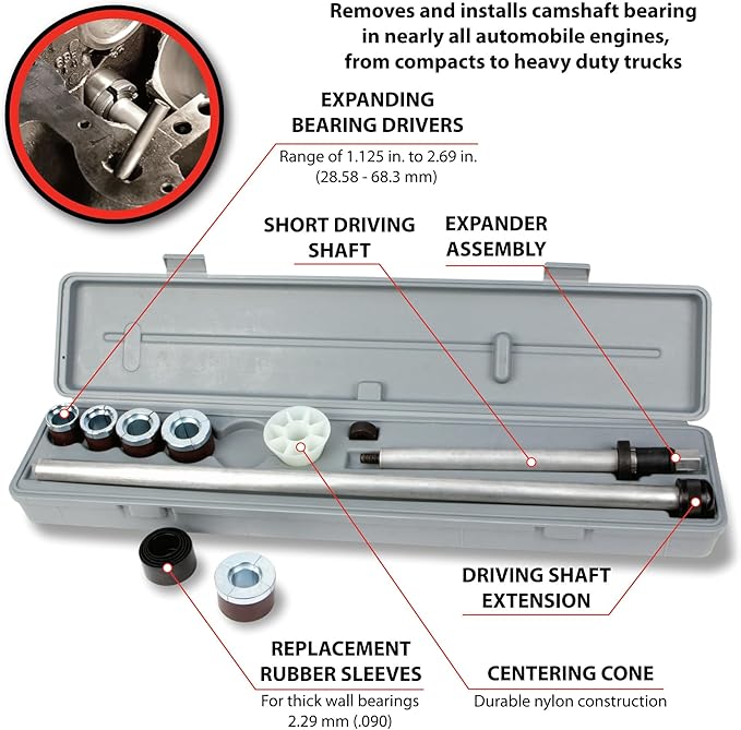 Performance Tool W89220 Universal Camshaft Bearing Tool for Installation and Removal