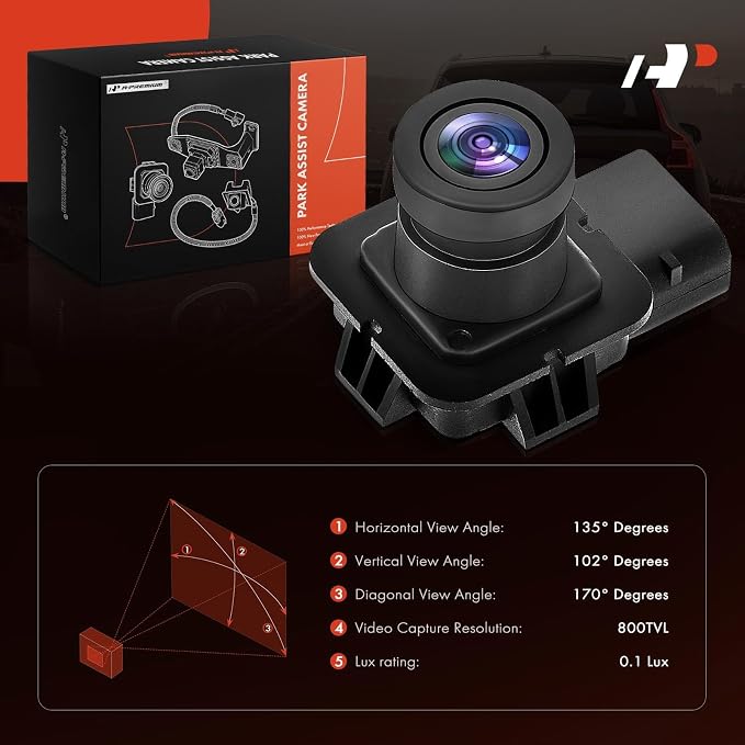 A-Premium Park Assist Camera Rear View Backup Reverse Camera Compatible with Select Lincoln Models - 2017 2018 2019 2020 MKZ - Replace# HP5Z19G490A