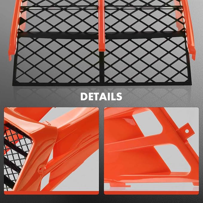 A-Premium Orange Plastic Gas Tank Side Covers with Grill | Compatible with Yamaha Banshee 350 1987-2006 2-PC Set