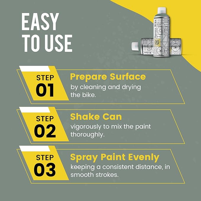 Spray.Bike Spray Paint | Designed Mainly for Bicycles | Multi-Use Acrylic Spray Paint for Metal, Plastic | High Coverage Bike Paint, 400ml, Warrick