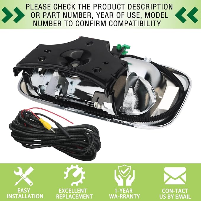 Backup Camera Tailgate Handle Rear View Camera Liftgate Latch Handle Chrome Compatible with 1999-2007 Chevrolet Chevy Silverado,GMC Sierra 1500 2500 3500 HD