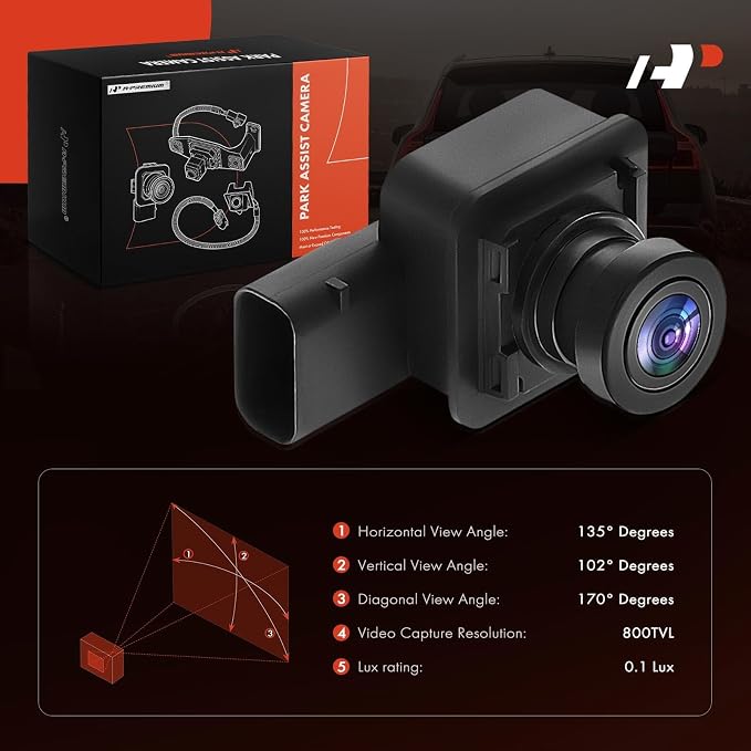 A-Premium Park Assist Camera Rear View Backup Reverse Camera Compatible with Select Ford Models - 2018 2019 2020 F-150 F150 - Replace# JL3Z19G490L