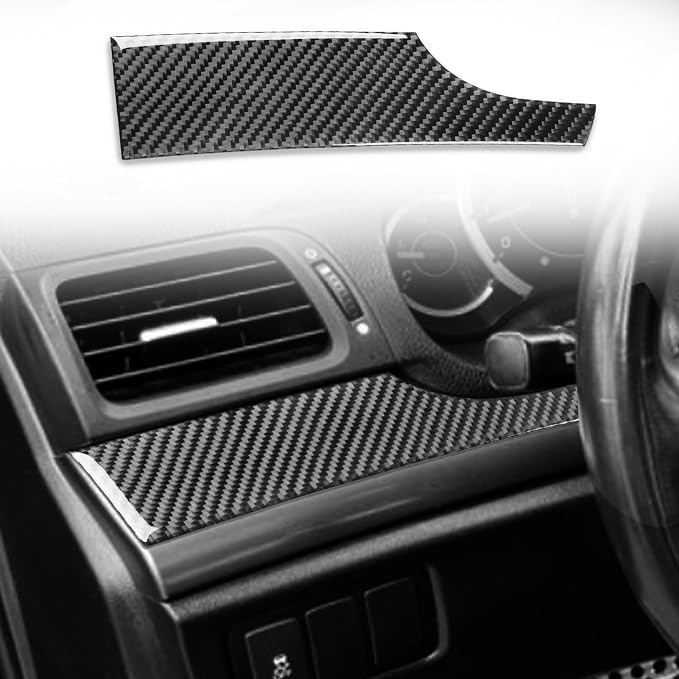 Black Soft Carbon Fiber car Interior Driver Side Decoration 1/Piece Decorative Sticker Suitable for Acura TSX 09-14 Carbon Fiber car Interior