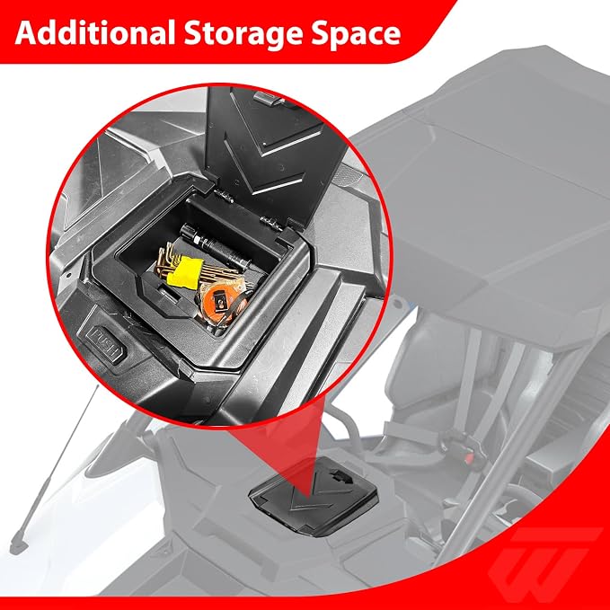 WeiSen UTV Center Console Dash Storage Box Organizer Compatible with Polaris RZR PRO XP/PRO R/Turbo R 2020-2024